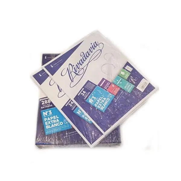 Repuesto esc.rivadavia tamaño carta extra bco.x 480 hs.ray.