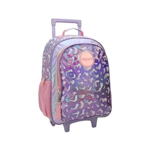 Mochila 18" con carro tornasolada Trendy