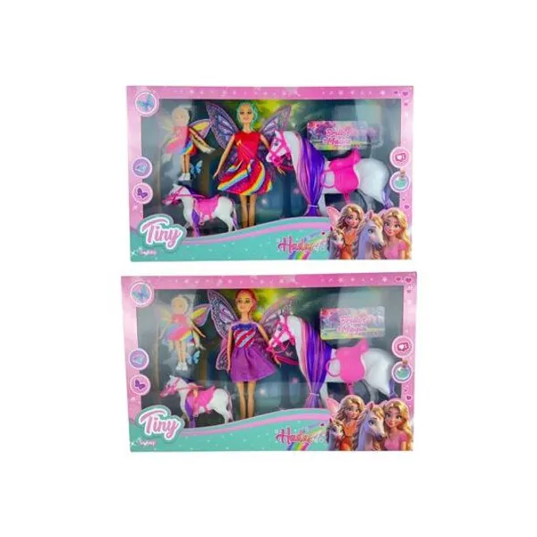 Muñeca Tiny hada y su unicornio en caja 52x32x8 cm modelos surtidos
