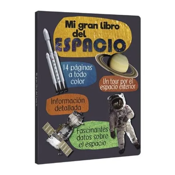 Gran libro del espacio tapa dura/24 x33 cm/14 páginas