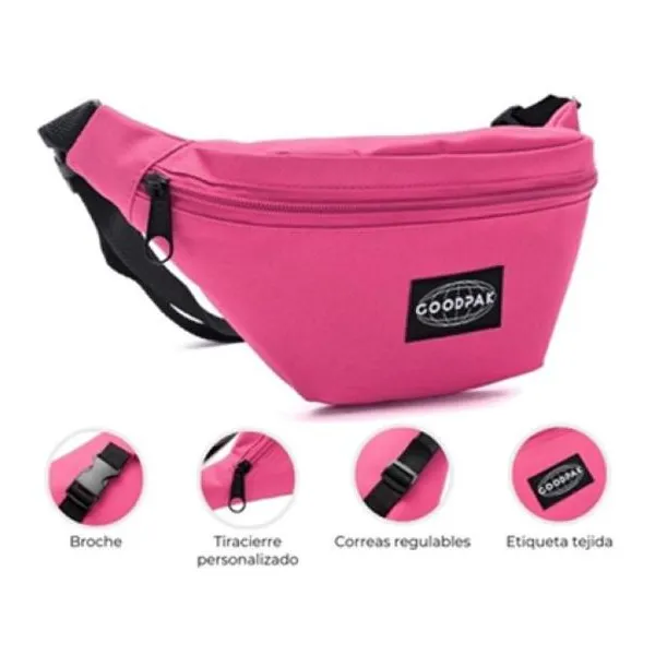 Riñonera goodpak fucsia 16.5 x23 x8.5 cm