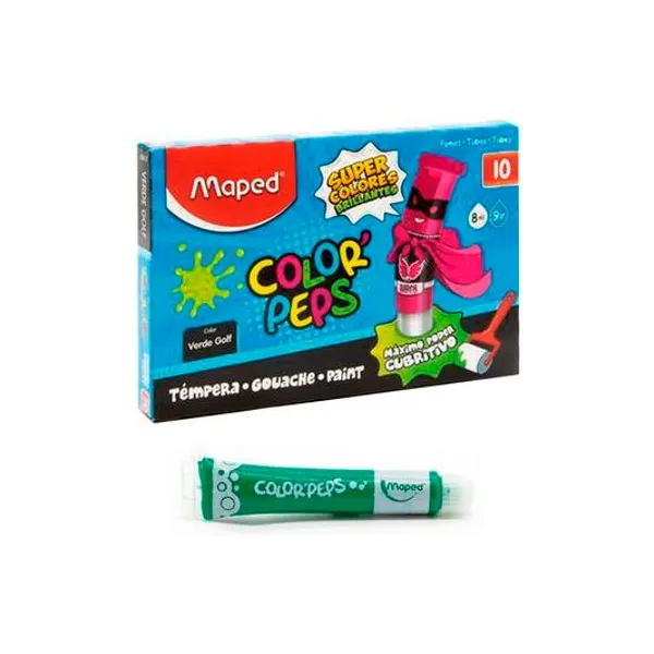 Témpera color peps verde golf 8 ml caja x10 Maped