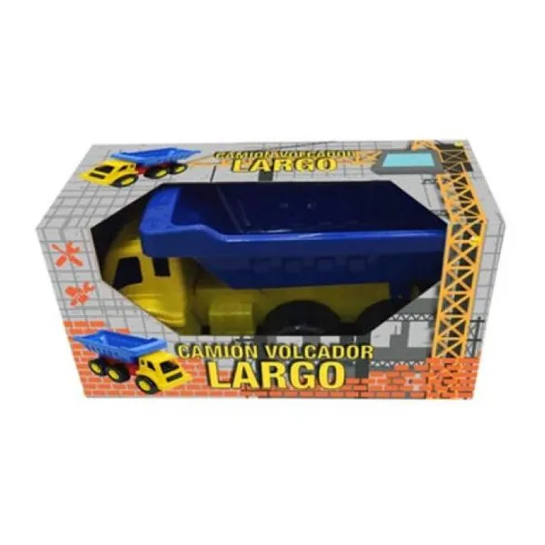 Camión volcador largo en caja