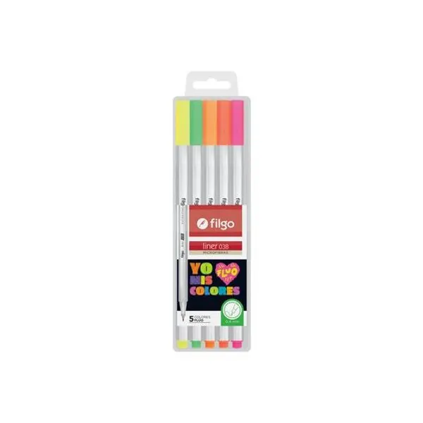 Microfibra al agua 0.4 mm liner 038 fluor blister x5 f