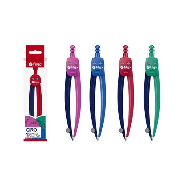 Compás plástico giro para mina bolsa x1 Filgo - comgiro