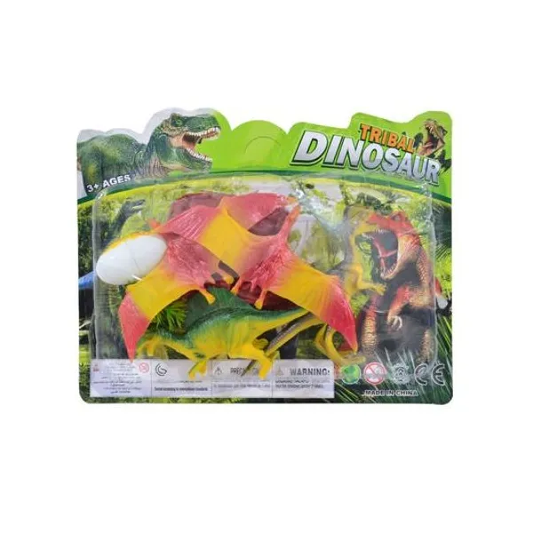 Set de dinosaurios 8 piezas en blister 24x19 cm