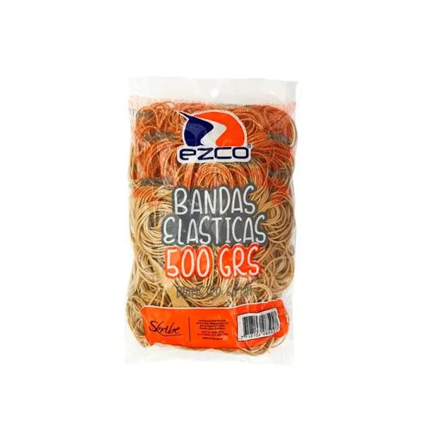 Bandas elasticas 60 mm 500 g en bolsa Ezco