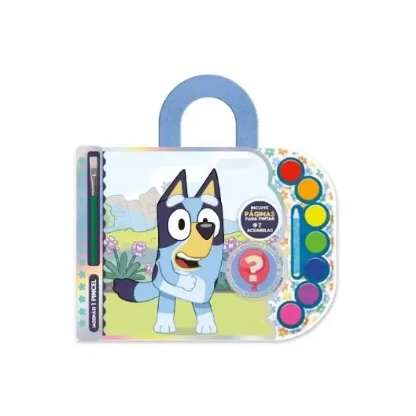 Valija blister editorial vertice acuarelas Bluey