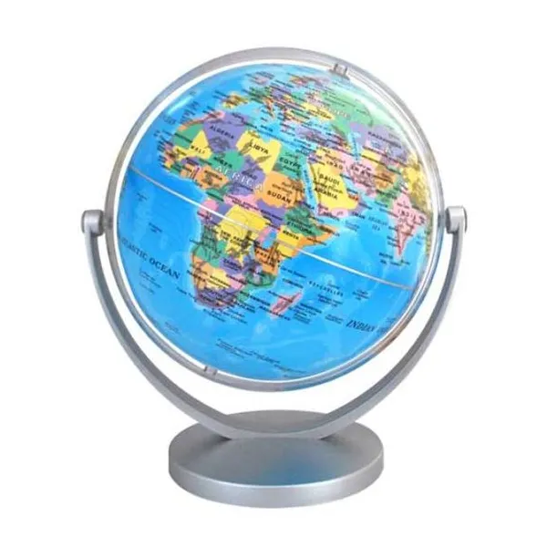Globo terraqueo 14 cm ø base de plástico político multigiro