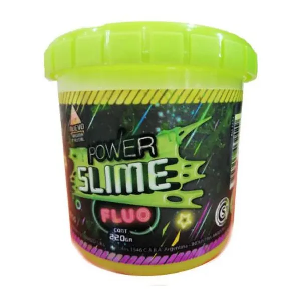 Super power slime 220 g caja exhibidora, varios colores fluo