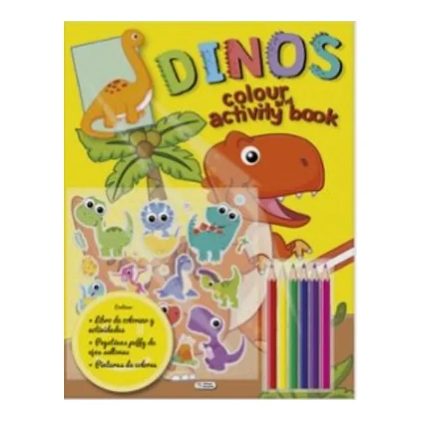 Dinos colour and activity book