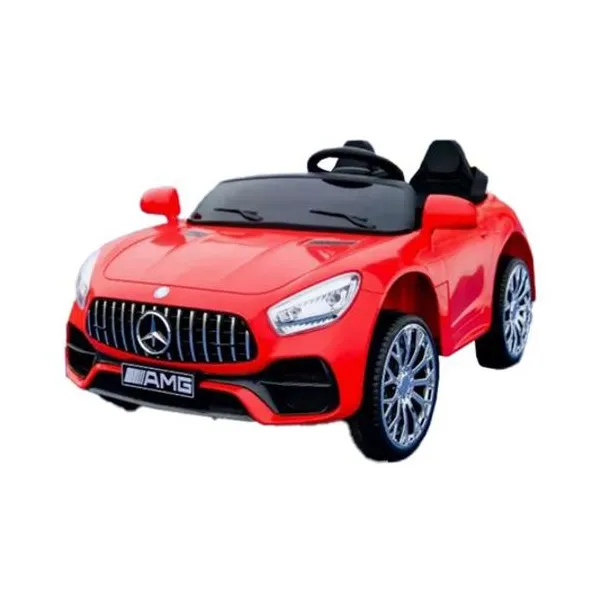 Auto mercedes amg rojo a batería 12v con luz, sonido y control remoto 120x65x45 cm