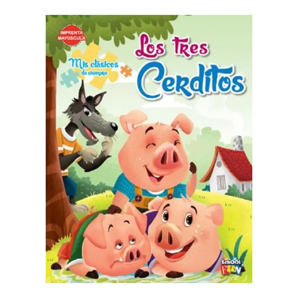 Mis clasicos de siempre: los tres cerditos con 3 rompecabezas 13 10 cm (imprenta