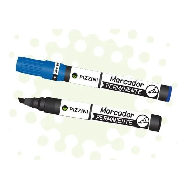 Marcador permanente negro pta bis caja x12 Pizzini