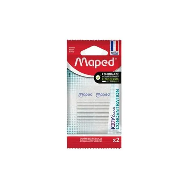 Goma de borrar kidy learn concentration blister x2 Maped
