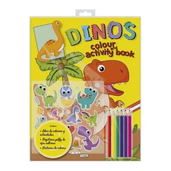 Dinos colour and activity book