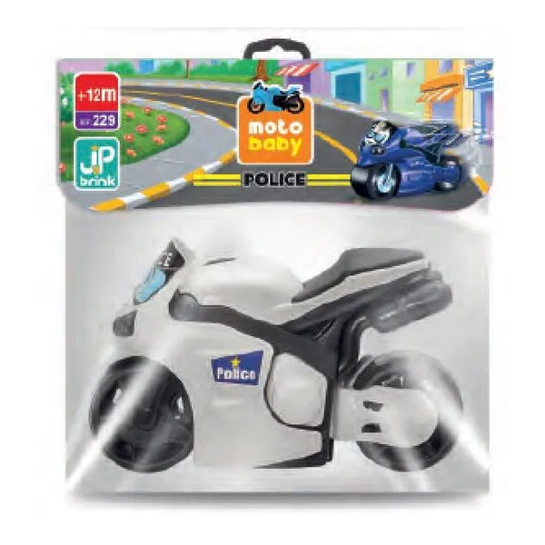 Moto bebé policia en bolsa