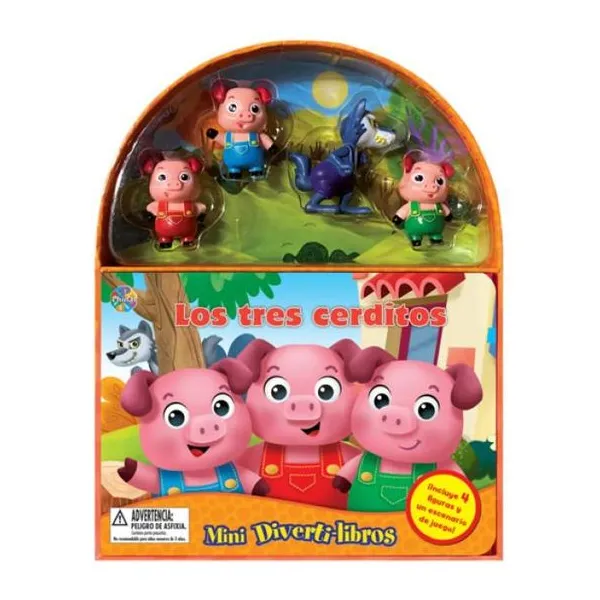 Divertilibros mini los tres cerditos 23 18 cm