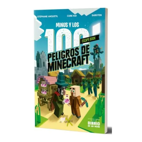 Los 100 peligros de minecraft con acertijos y enigmas. tapa blanda 27x19 cm