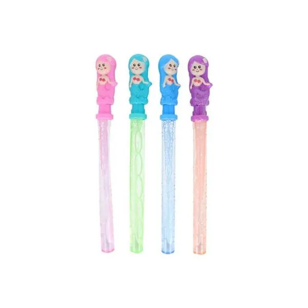 Burbujero stick sirena 39 cm x unidad colores surtidos