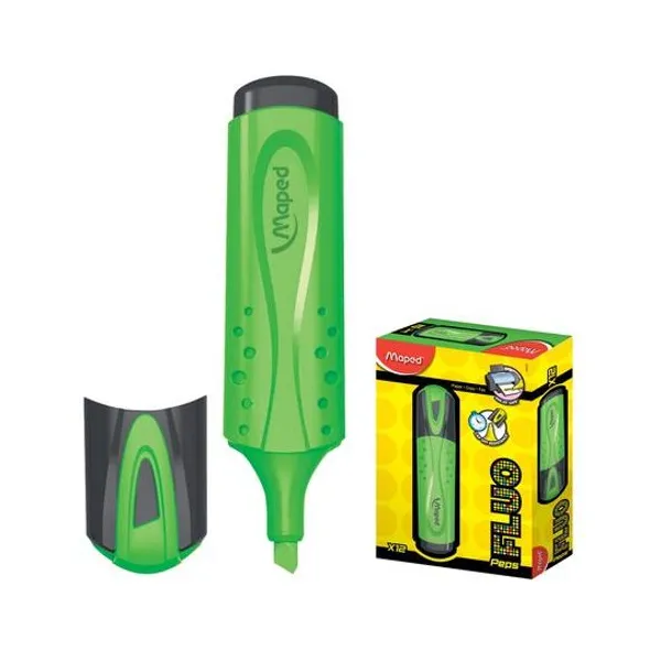Resaltador quality neon verde caja x12 Maped