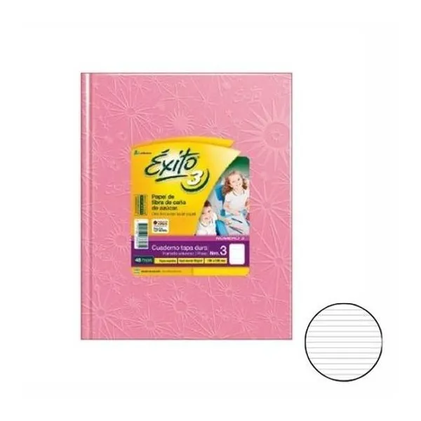 Cuaderno 19x24 rayado t/d universo rosa 48h Éxito