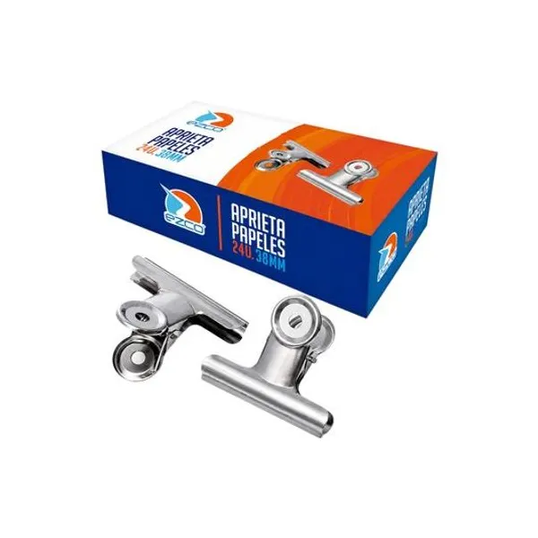 Aprieta papeles metal 38 mm caja x24 Ezco