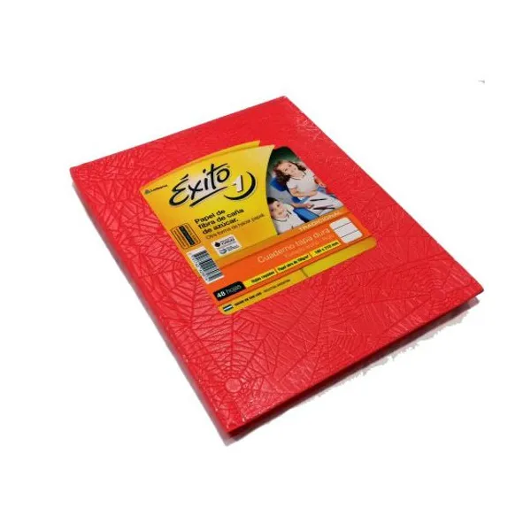 Cuaderno tapa dura Éxito 1 forr. x48 hs.cuaderno rojo