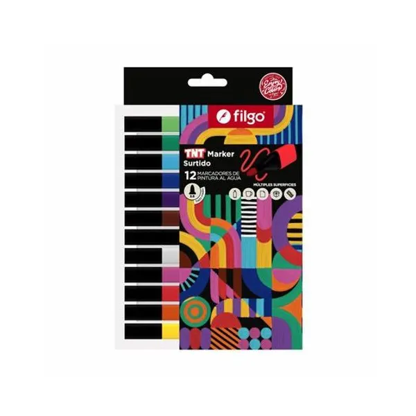 Marcador de pintura al agua tnt caja x12 unidades Filgo - tntmkr
