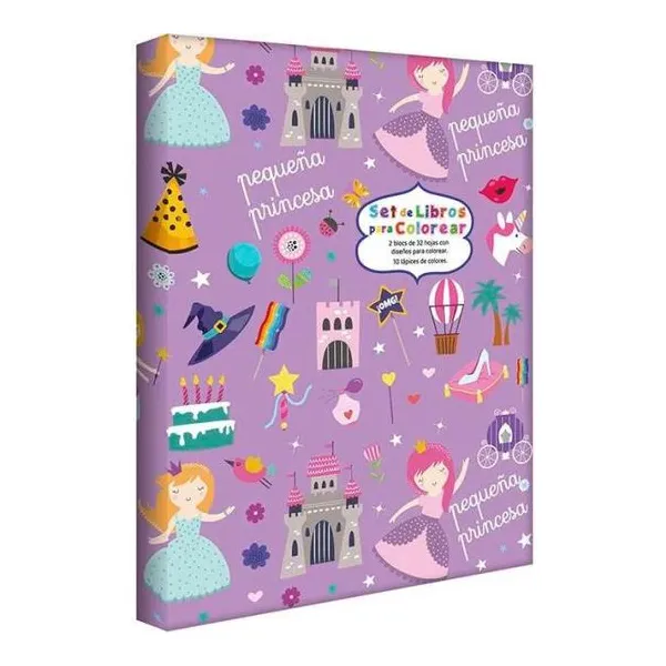 Pequeña princesa- set de libros para colorear
