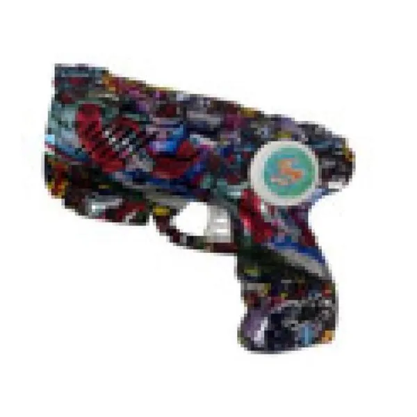 Burbujero super graffiti a pila con luces 18 cm