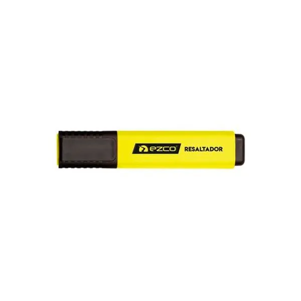 Resaltador chato neon amarillo caja x12 Ezco