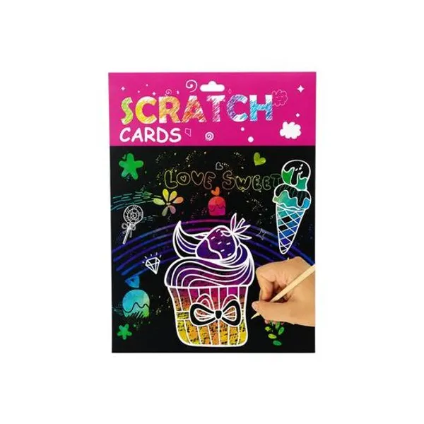 Tarjeta mágica para pintar scratch 4 piezas de 9.5x13.5 cm