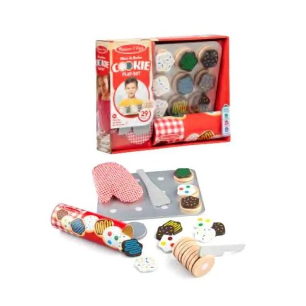 Melissa & doug cookie playset - set de juego de 9 piezas de