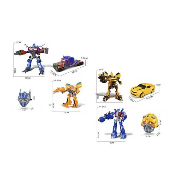 Robot transformable en auto o camión y máscara transformers.