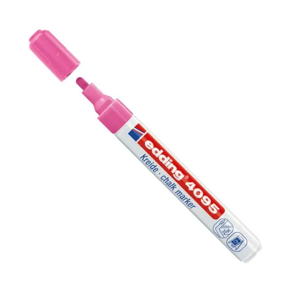Marcador Edding e 4095 para vidrio fluo rosa