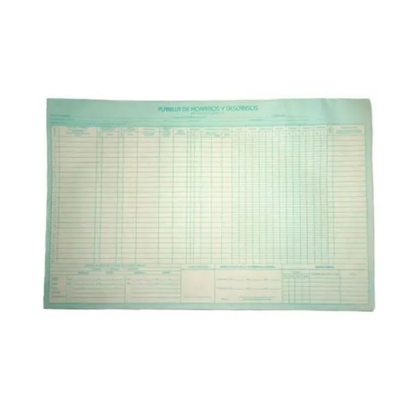 Planillas de horarios y descanso