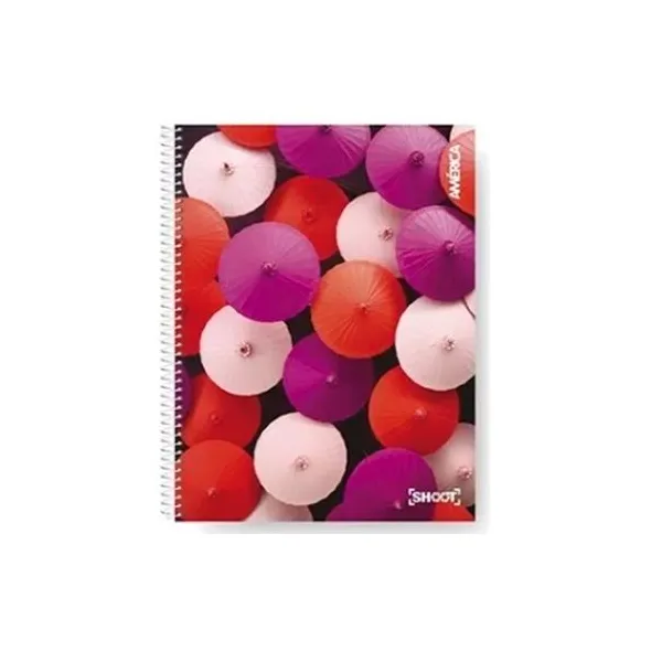 Cuaderno espiral a4 América shoot t/dura 120 hs.cuadro