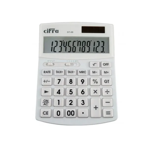Calculadora cifra dt-68 12 dig.escrit.con visor dual
