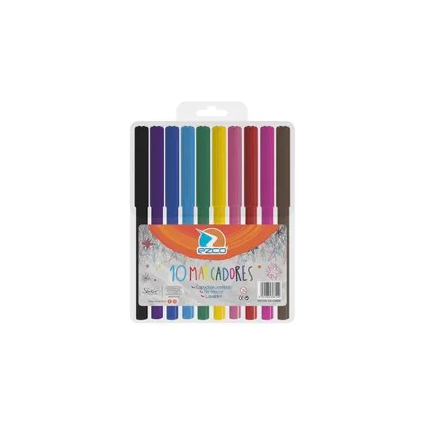 Marcador escolar 1 mm en blister x10 Ezco