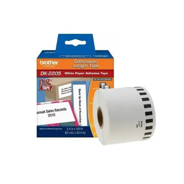 Rollo continuo original Brother dk2205 62mmx30,48 mtsblanca l/n