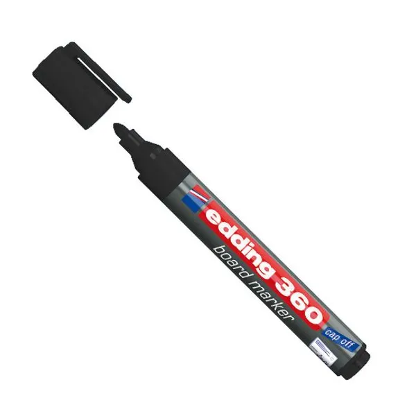 Marcador Edding e 360 para pizarra para red.negro con plast.