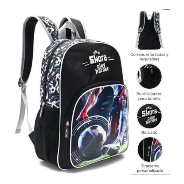 Mochila 16" fútbol piernas