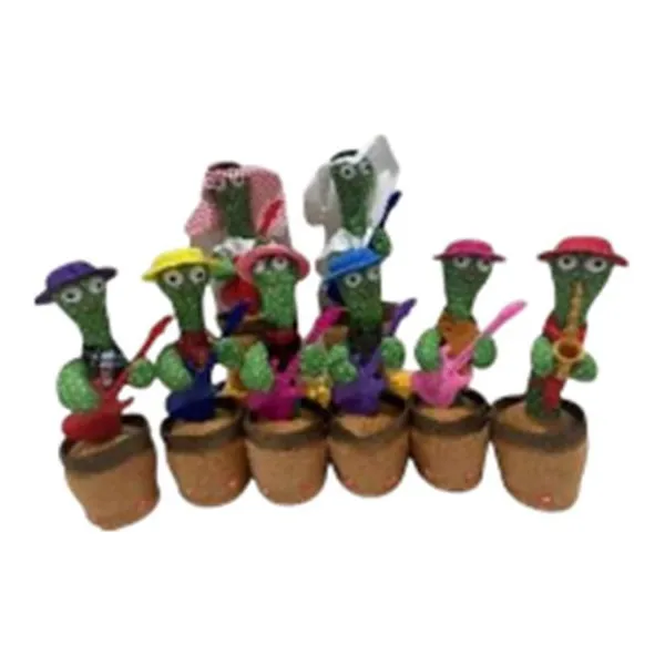Cactus bailarin luz y sonido carga usb 30 cm