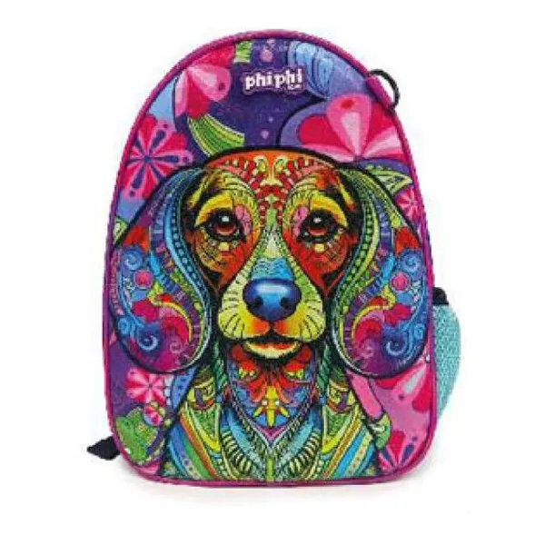 Mochila 12" espalda mandala dog