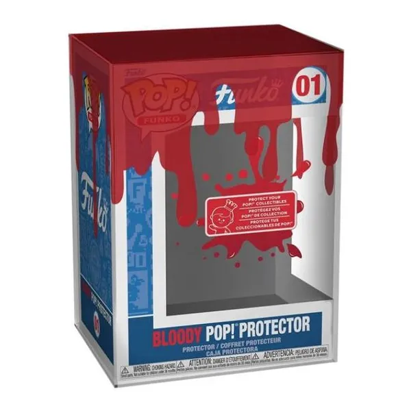 Printed pop protector: dripping red blood