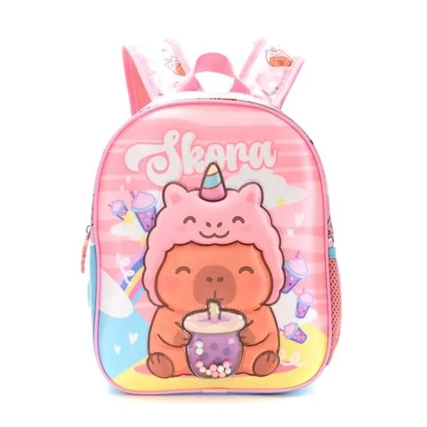 Mochila 12" espalda termoformada capibara Skora