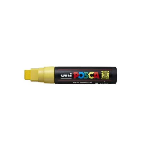 Marcador Uni posca al agua para cuadrada amarillo