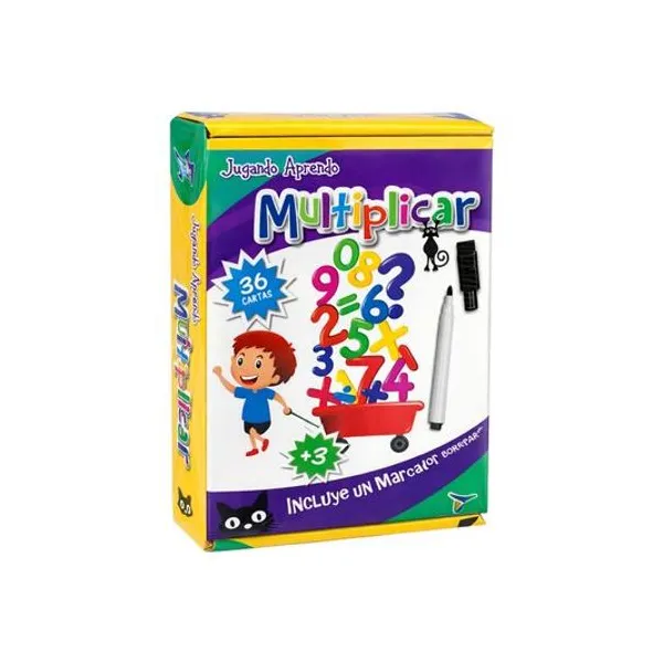 Jugando aprendo multiplicar en caja 11x18x3.5 cm toto games