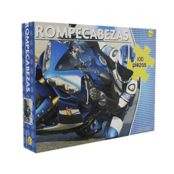 Rompecabezas 100 p moto azul